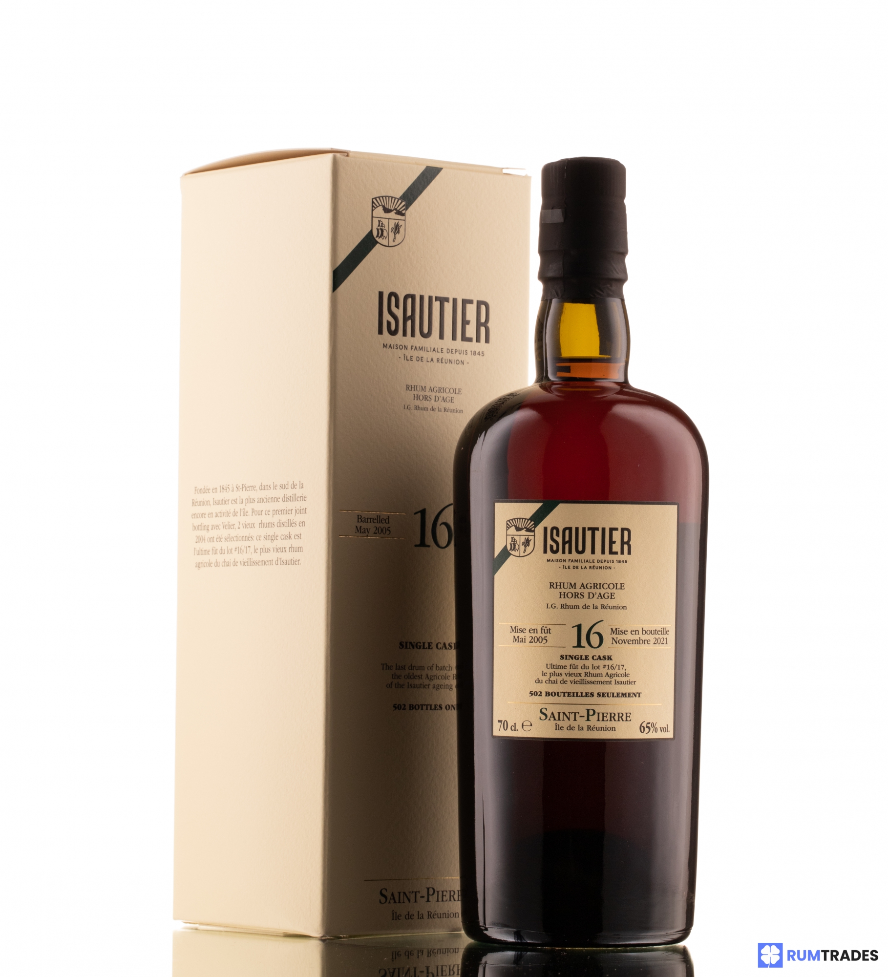 ISAUTIER 12 ans Alfred Rhum Vieux, Rhum de La Réunion en Bouteille